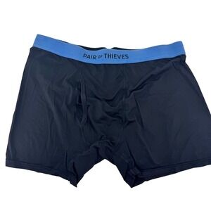 Pair of Thieves Men Black Boxer Briefs Athletic Performance Stretch Size‎ Large